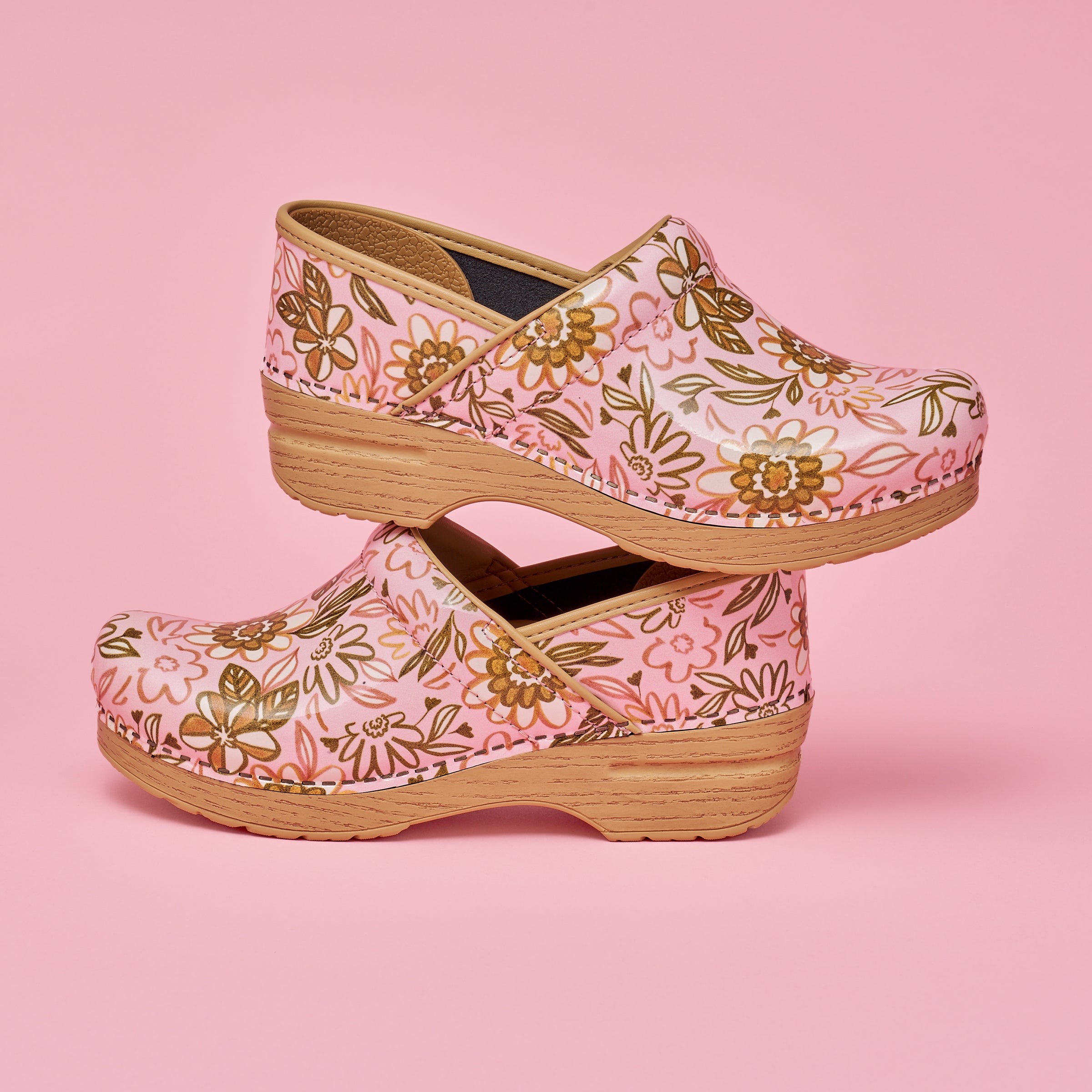 Stylish Floral Patent Handbag for Professionals