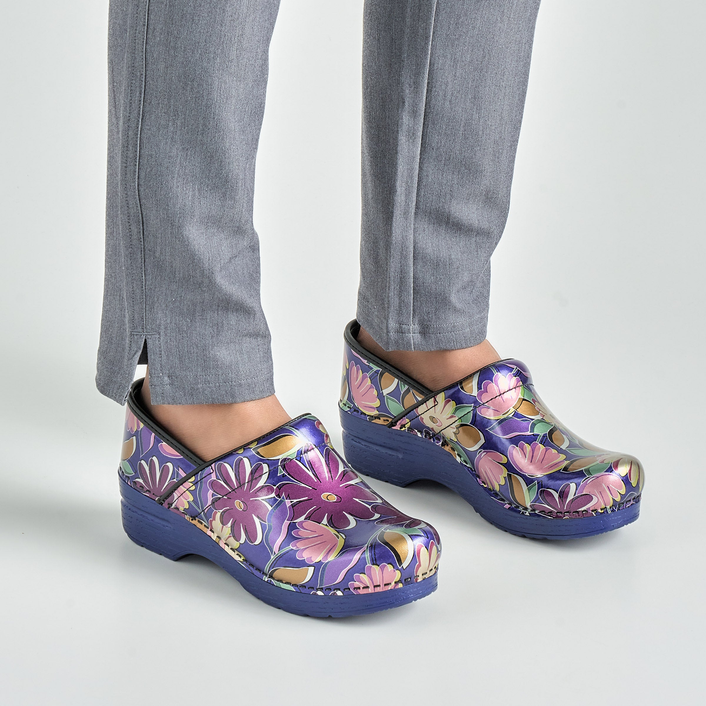 Indigo Floral Patent Professional Bag