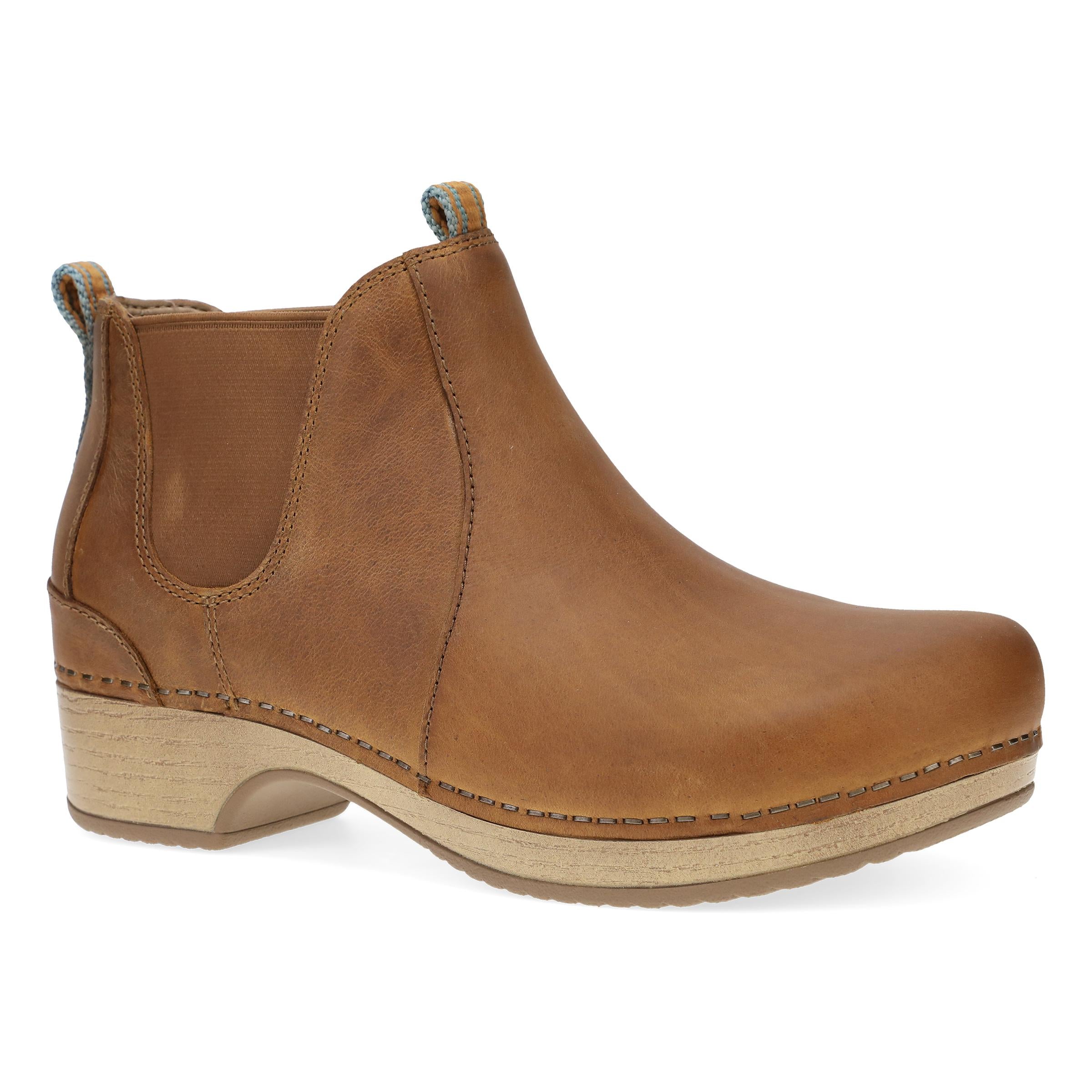 Becka Tan Leather Pull-Up Boots