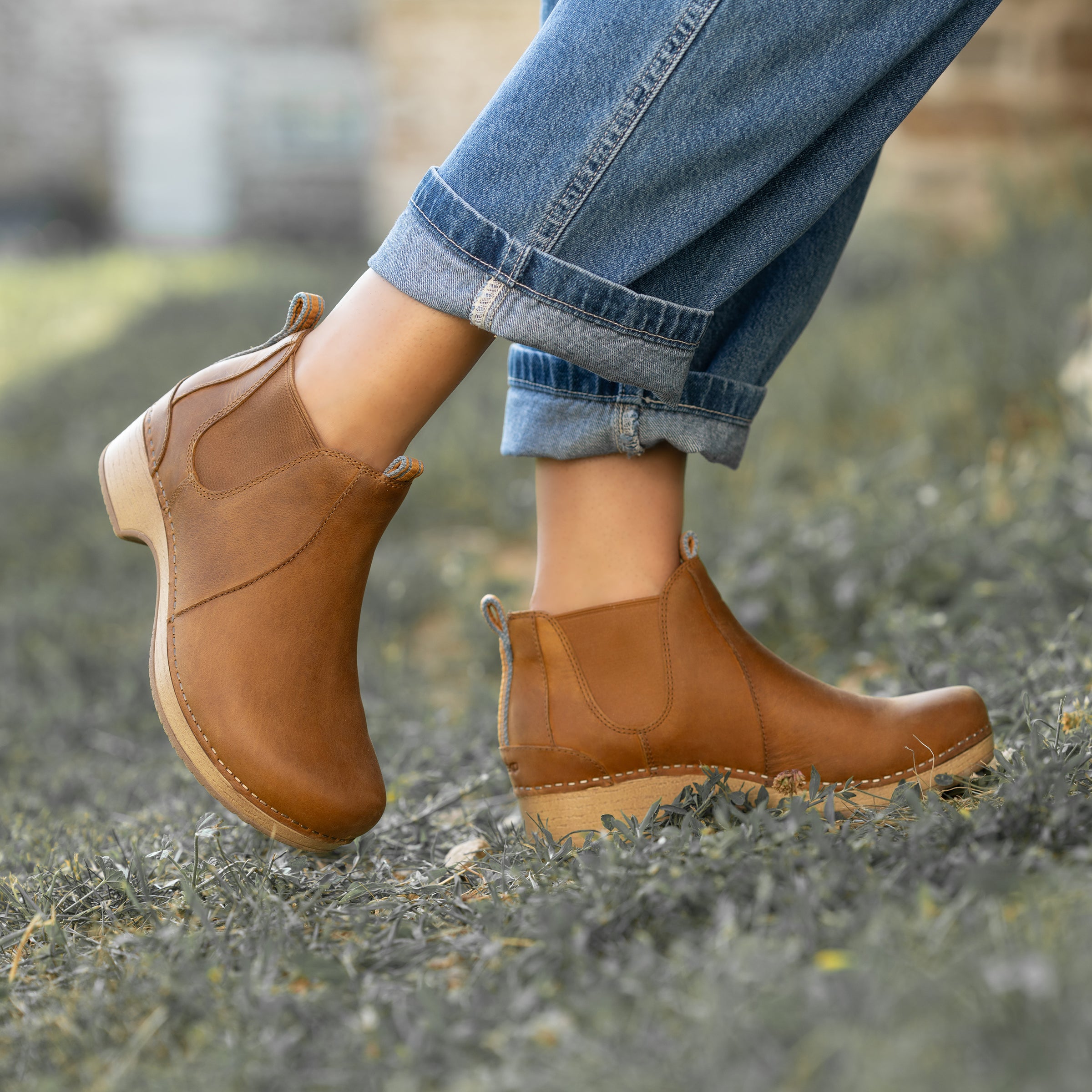 Becka Tan Leather Pull-Up Boots