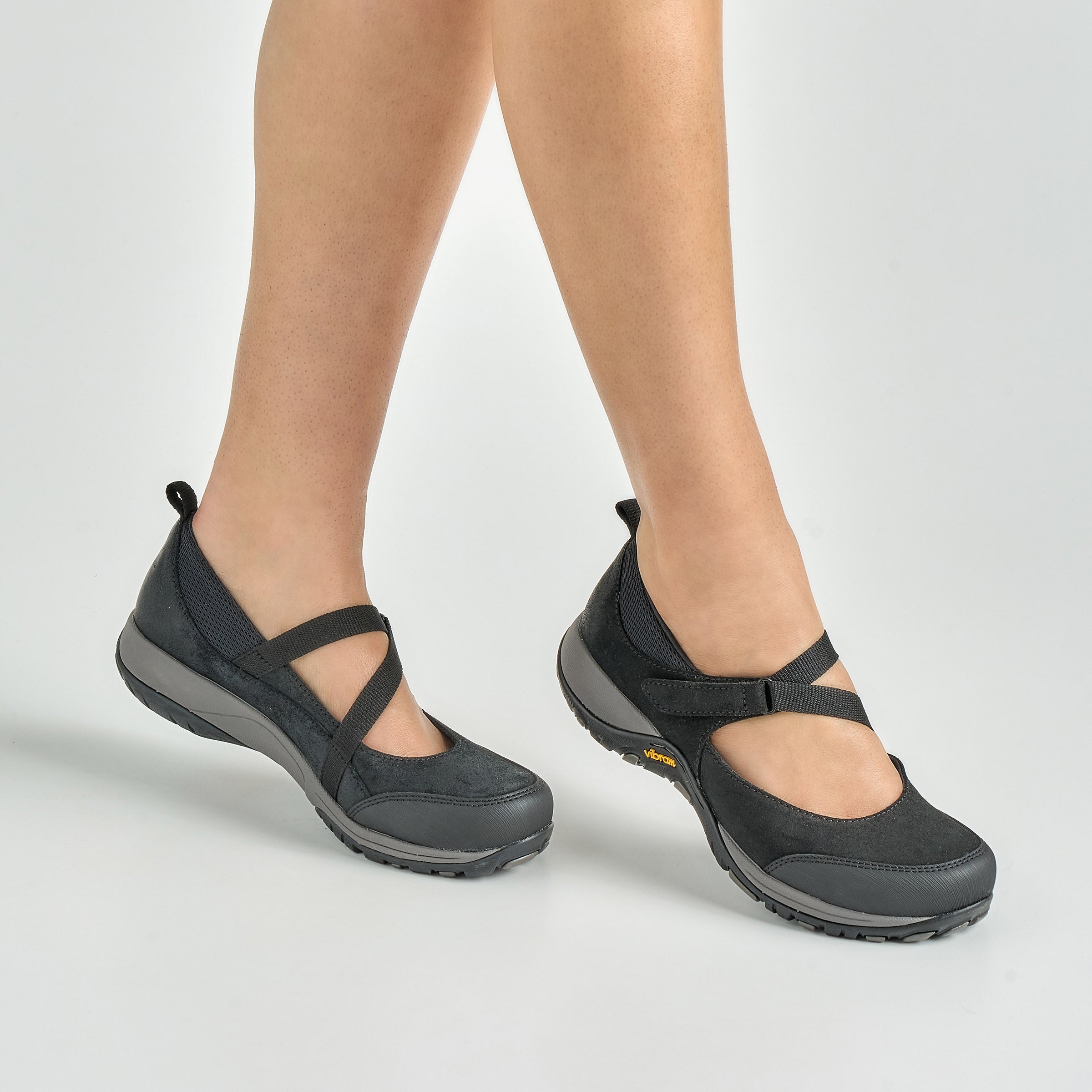 Black Burnished Suede Shoes by Primrose