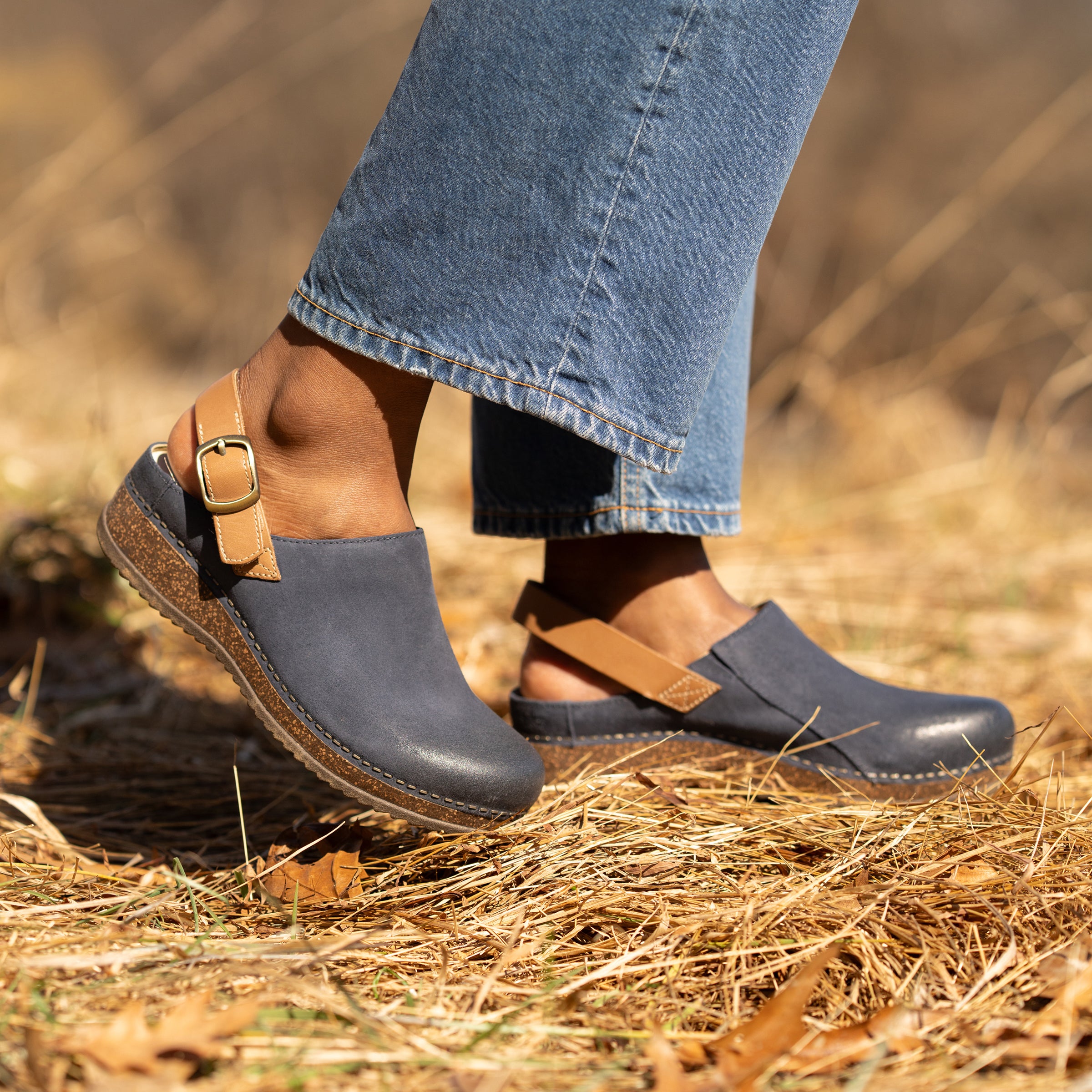 Burnished Suede Merrin Blue Shoes