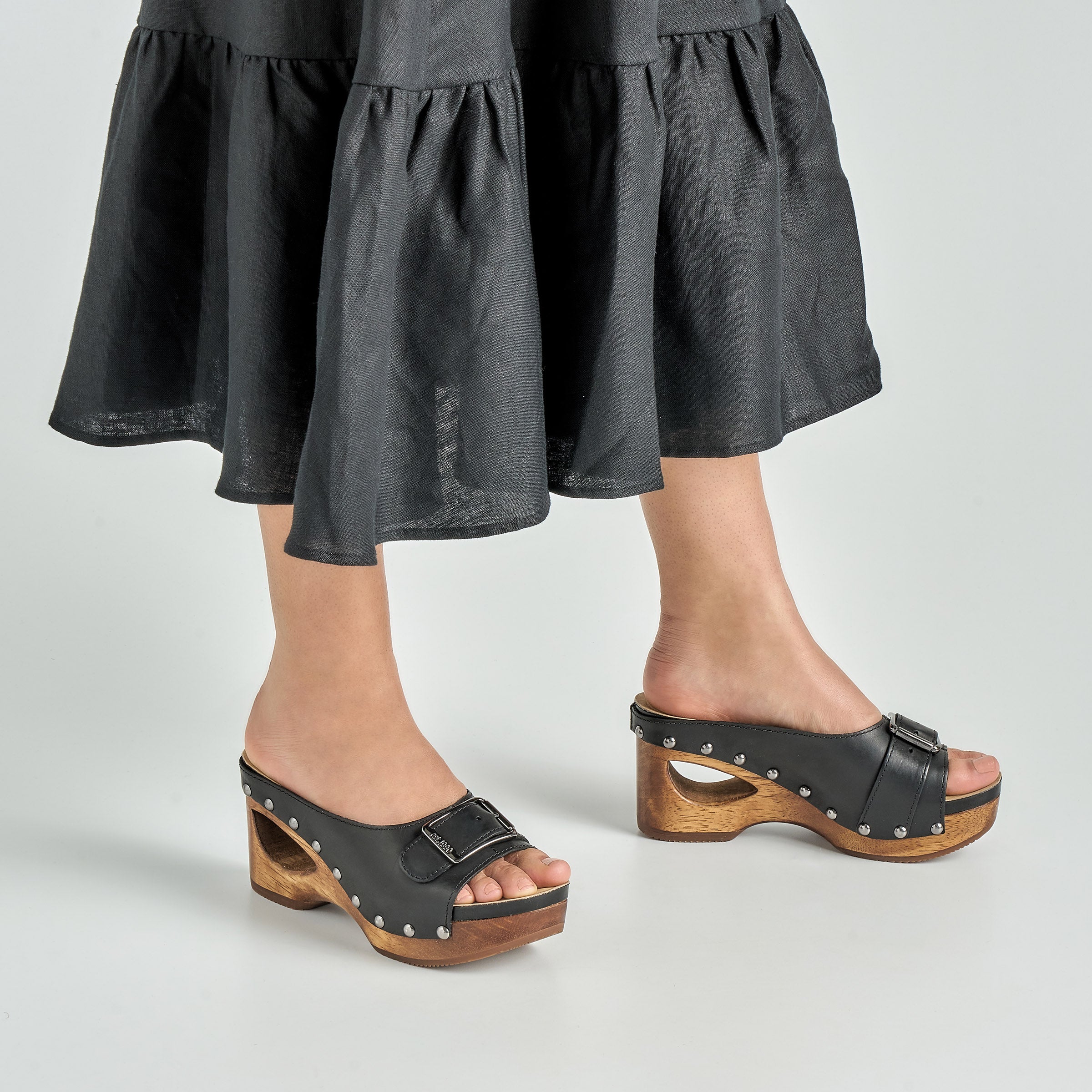 Adeline Black Calf Leather Bag