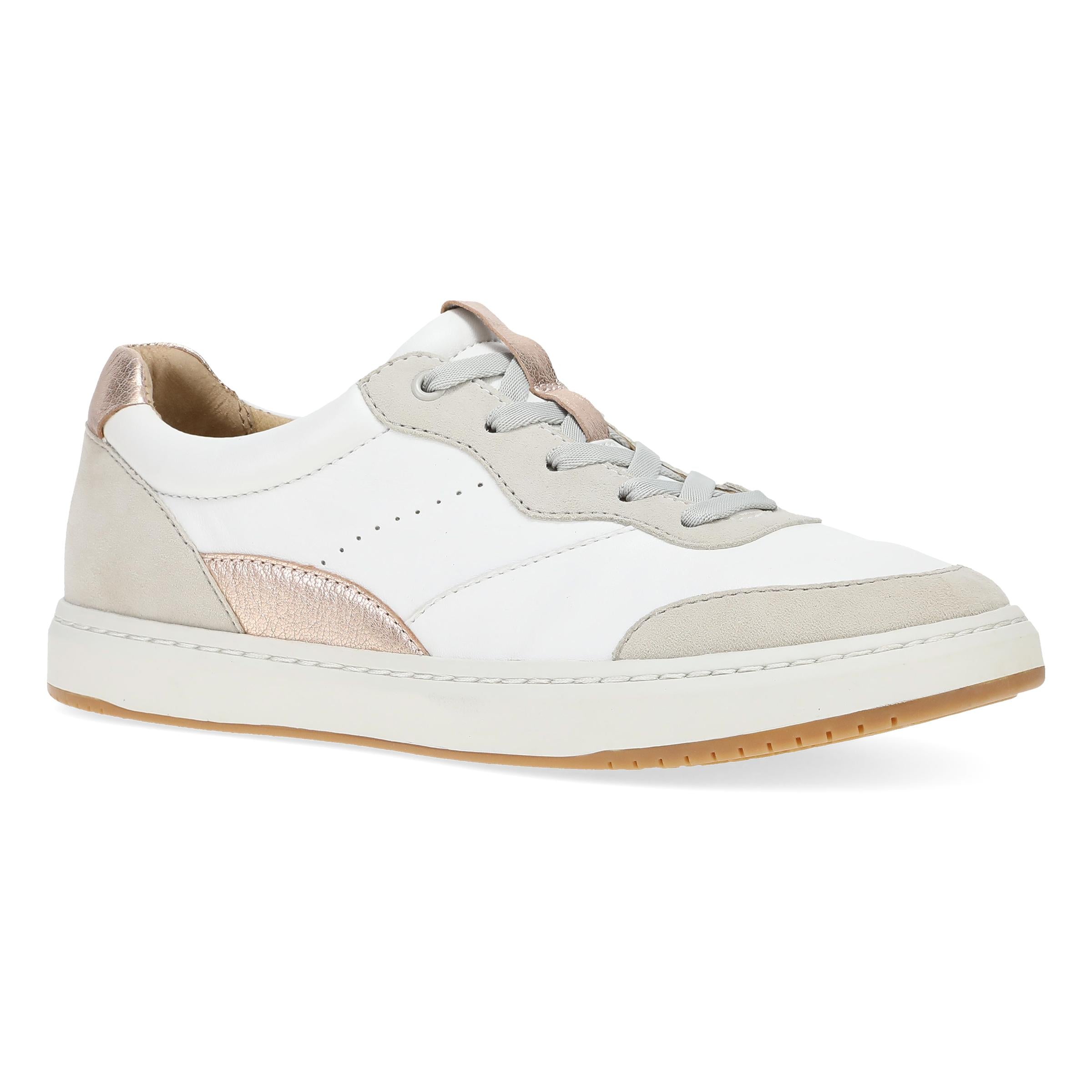 White & Rose Gold Nappa Leather