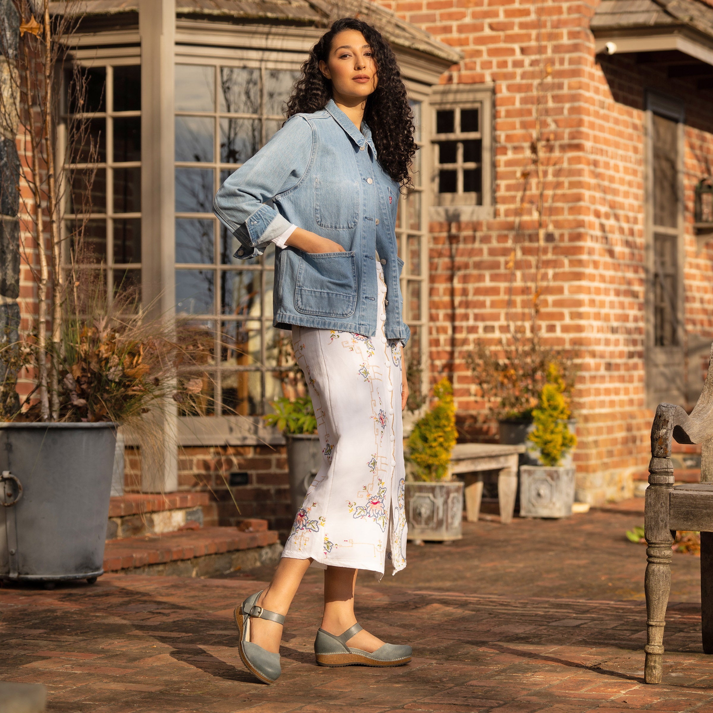 Burnished Suede Denim Jacket