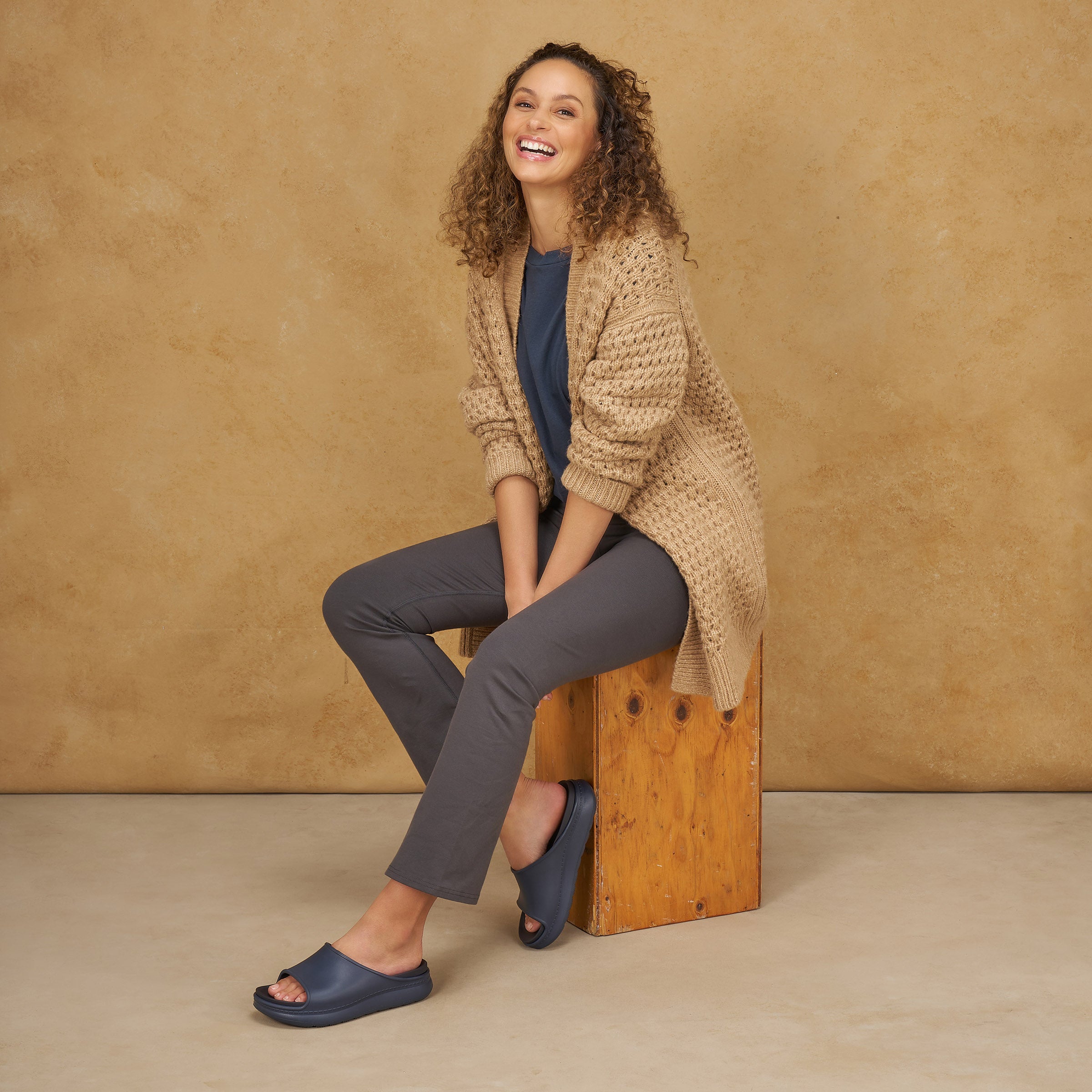 Devyn Navy Molded Chair