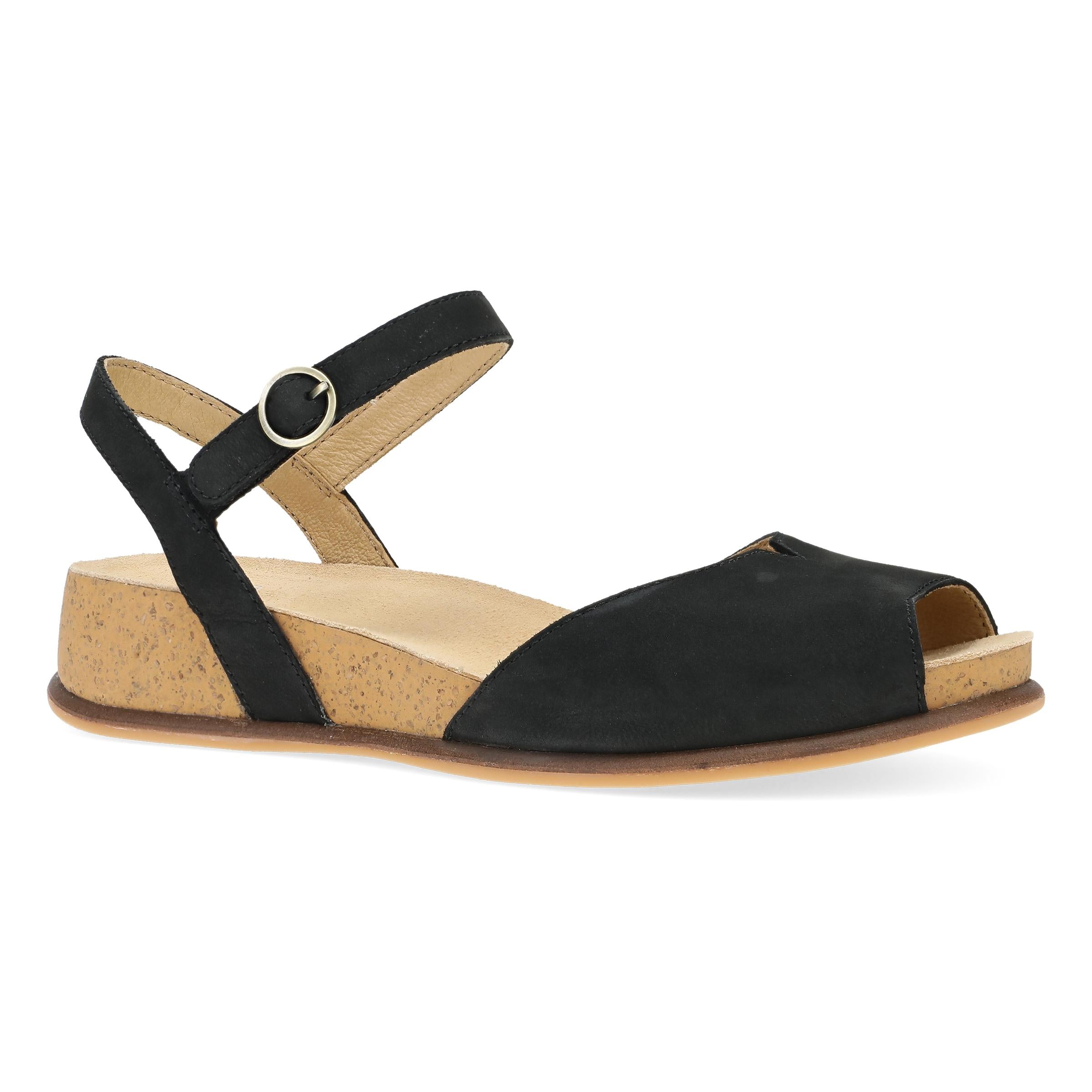 Black Milled Nubuck Leather Shoes