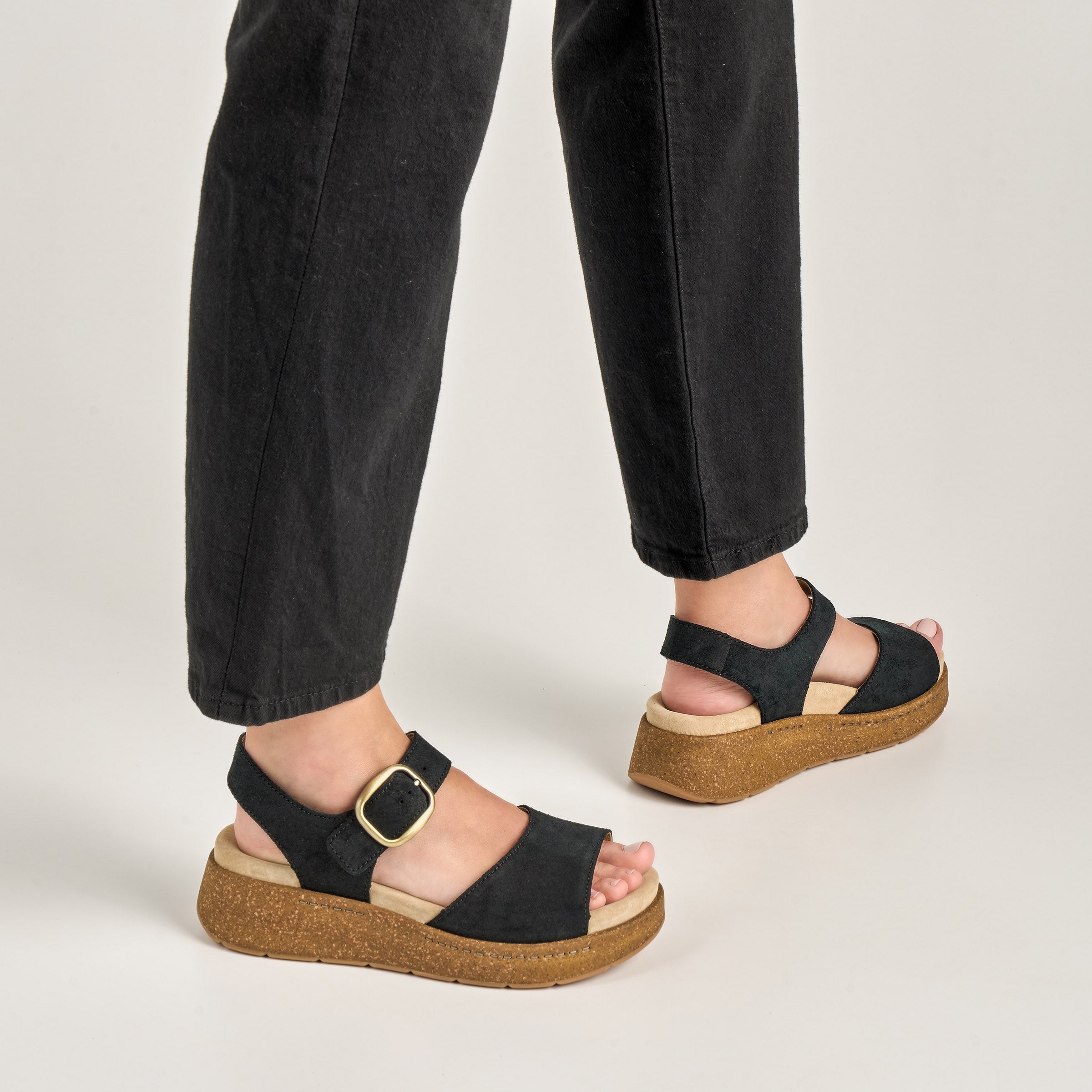Black Burnished Suede Bianca