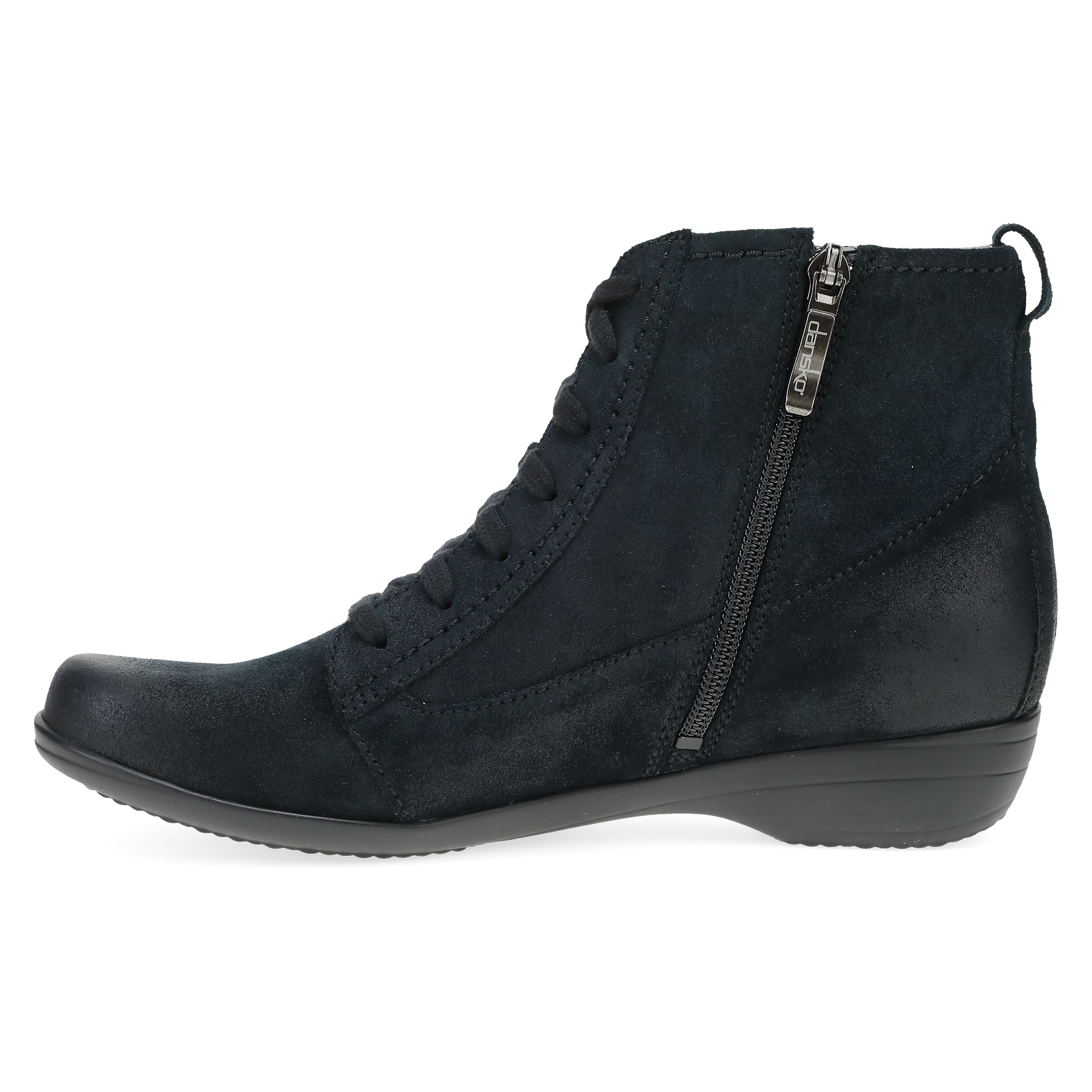 Fergie Suede Boots in Burnished Black