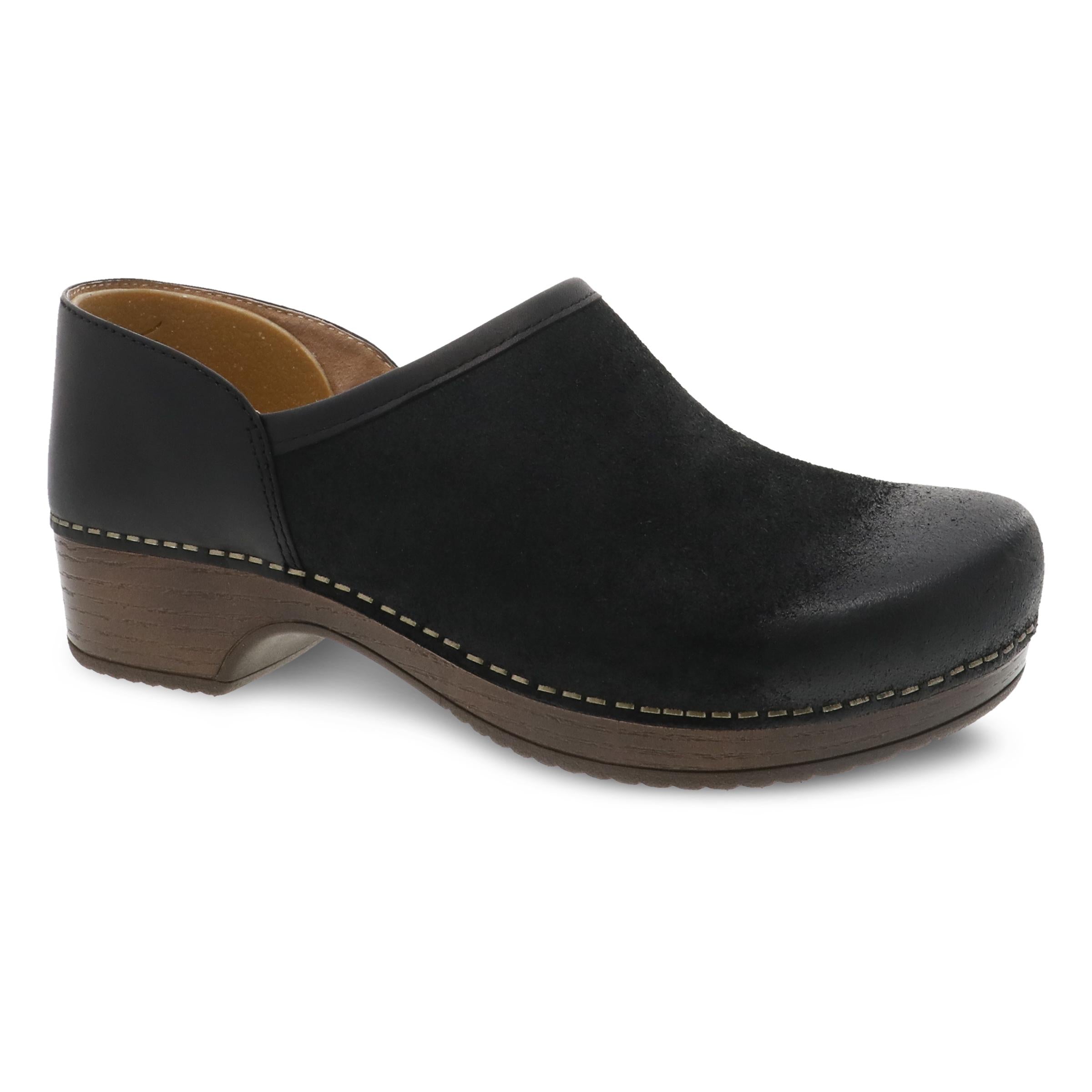 Black Burnished Suede Shoes – Brenna