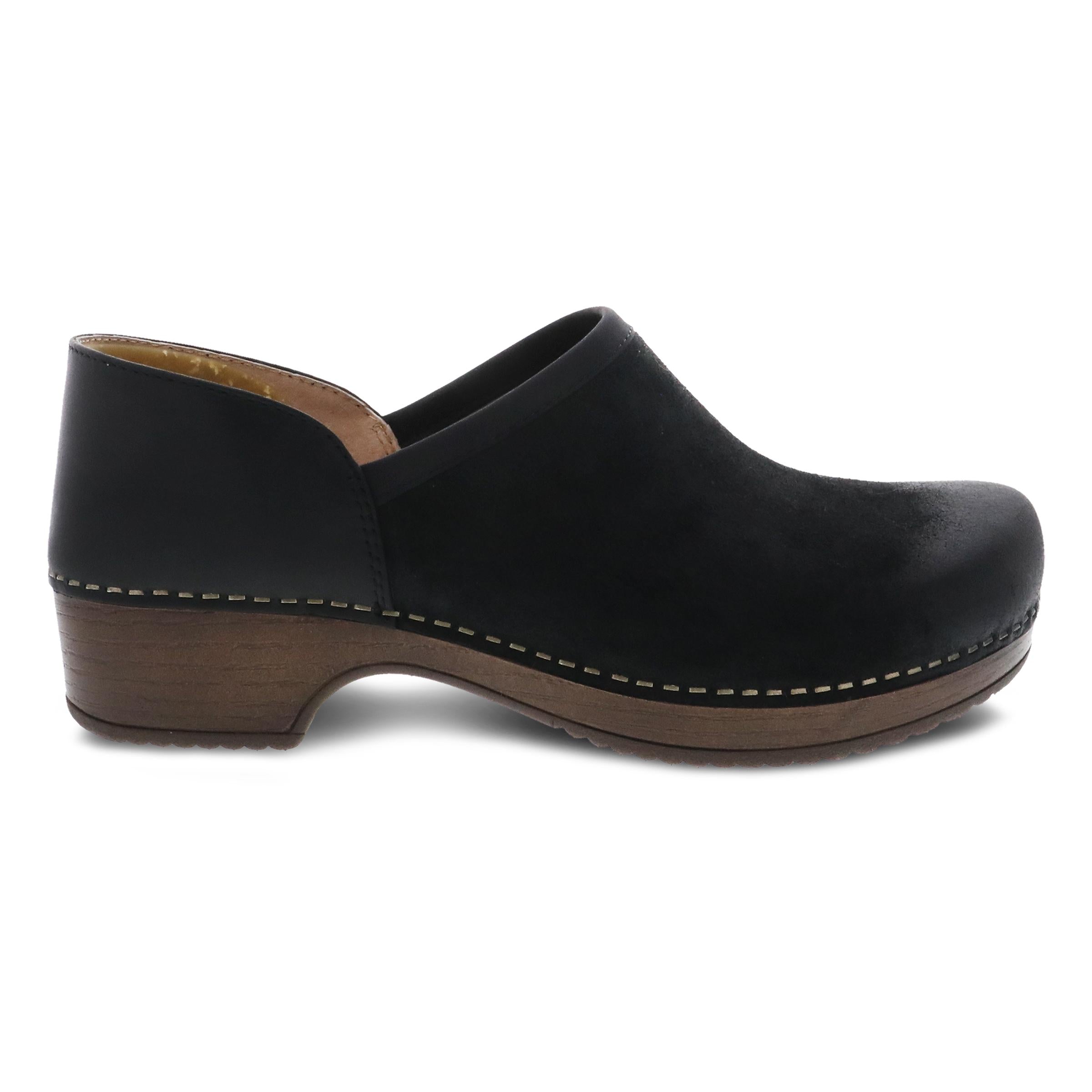 Black Burnished Suede Shoes – Brenna