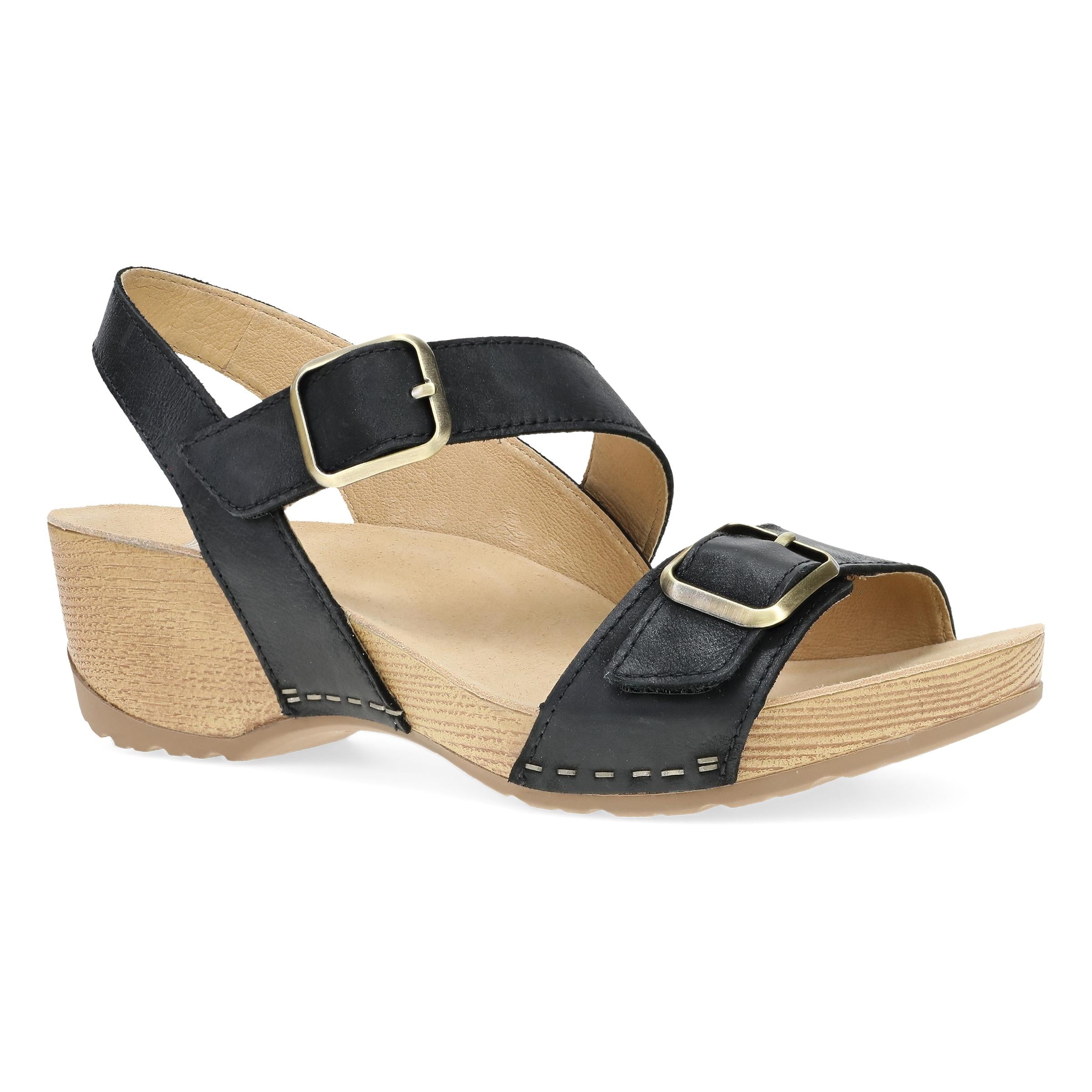 Black Burnished Nubuck Trinity Shoes