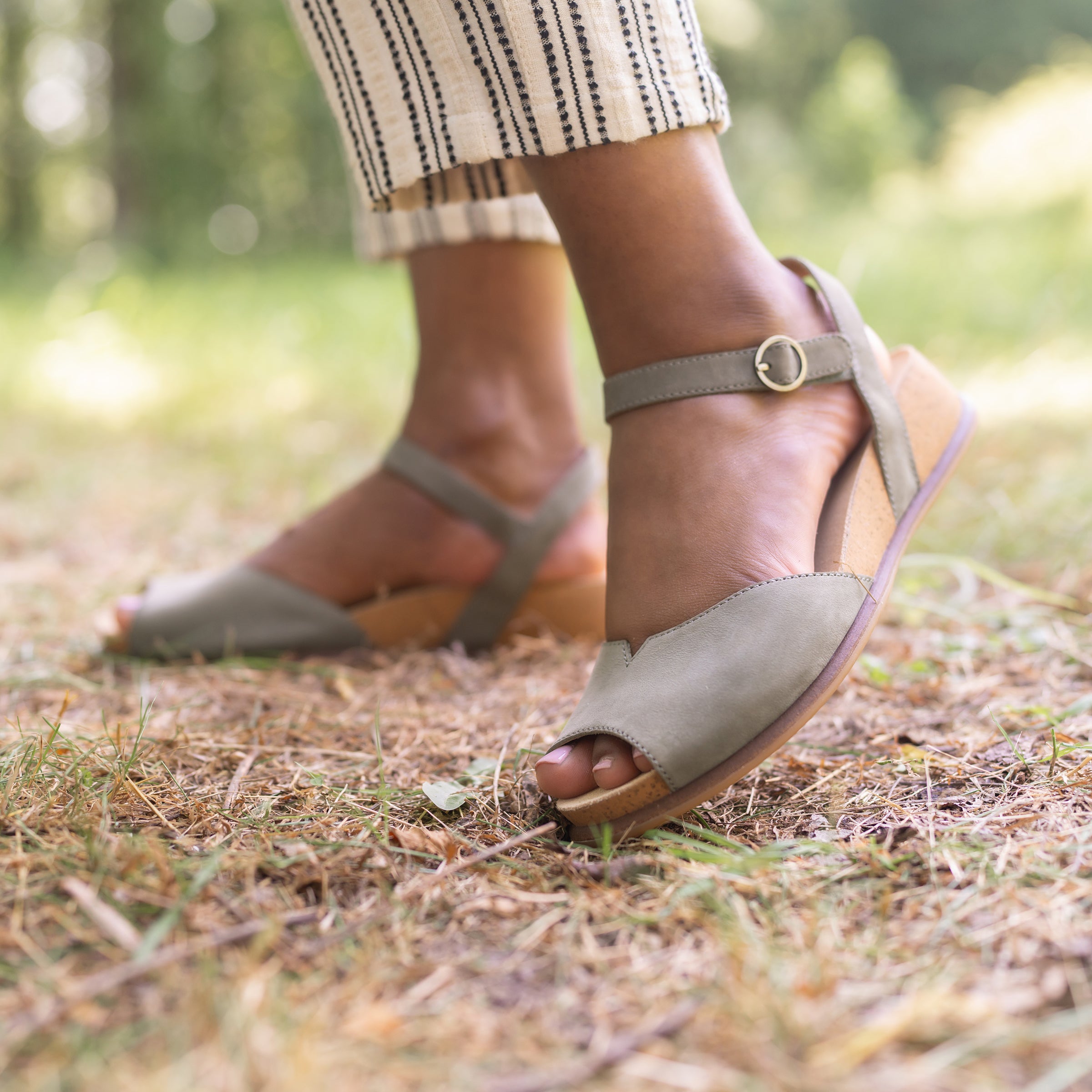 Cass Sage Milled Nubuck Leather for Crafting