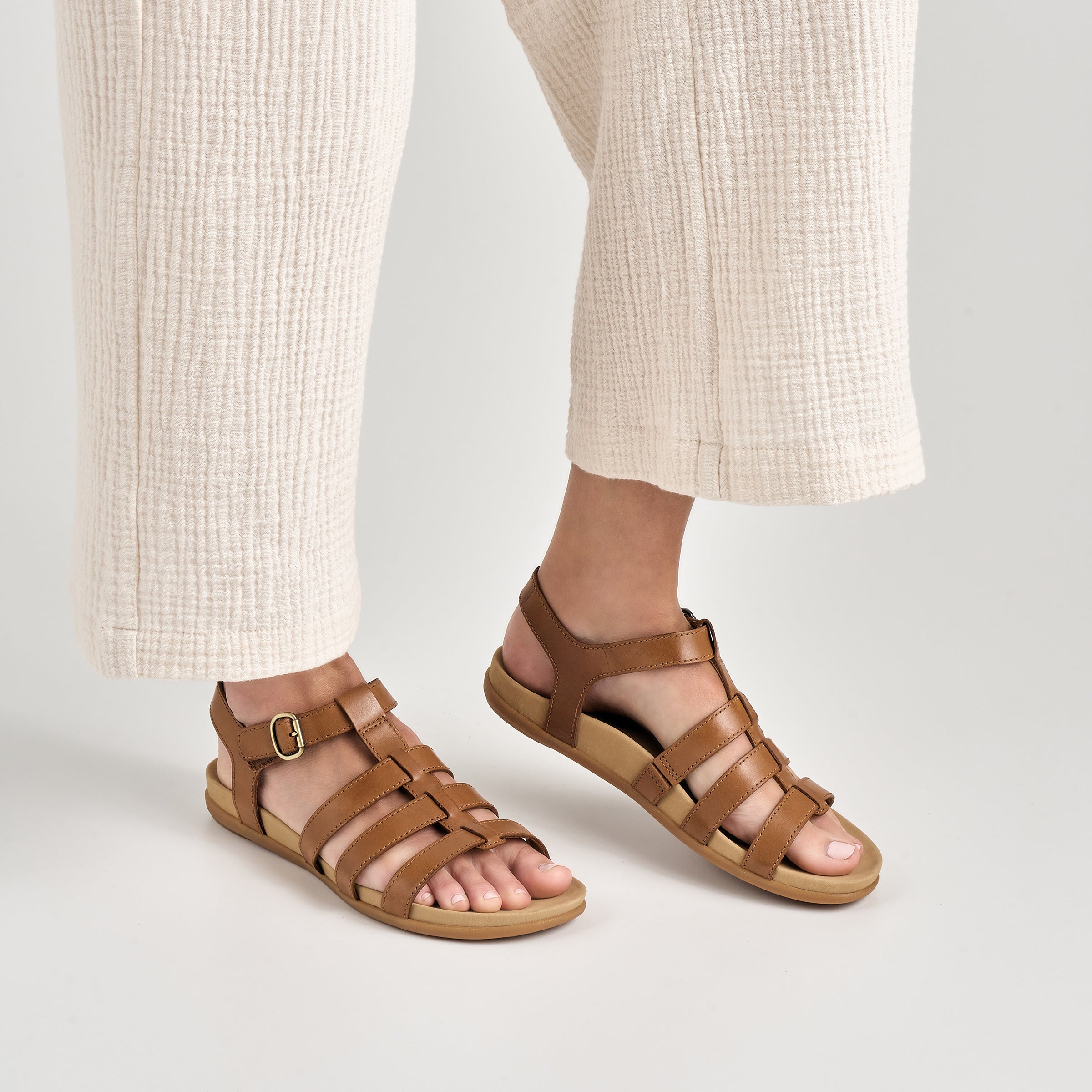 Janice Tan Calf Boots for Women