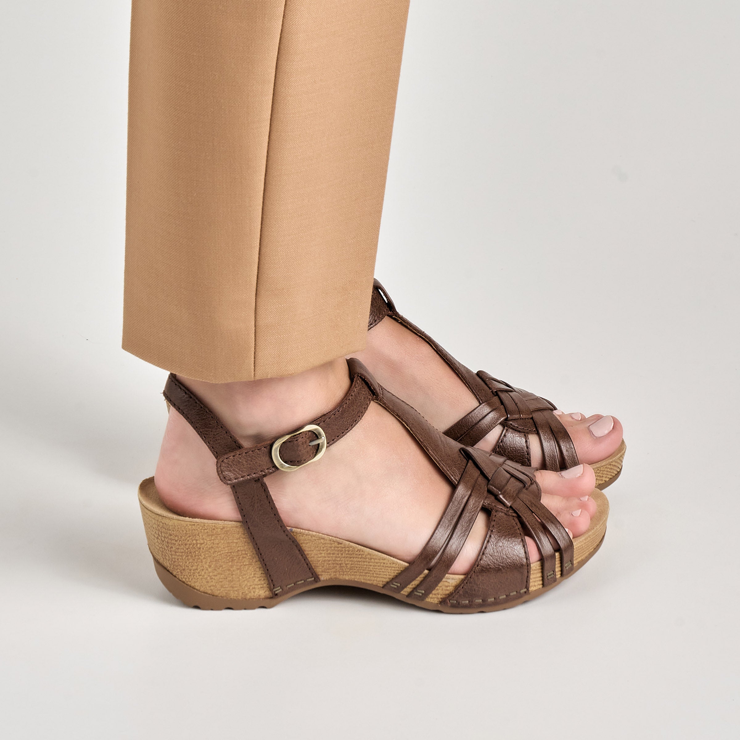 Tia Brown Burnished Milled Leather
