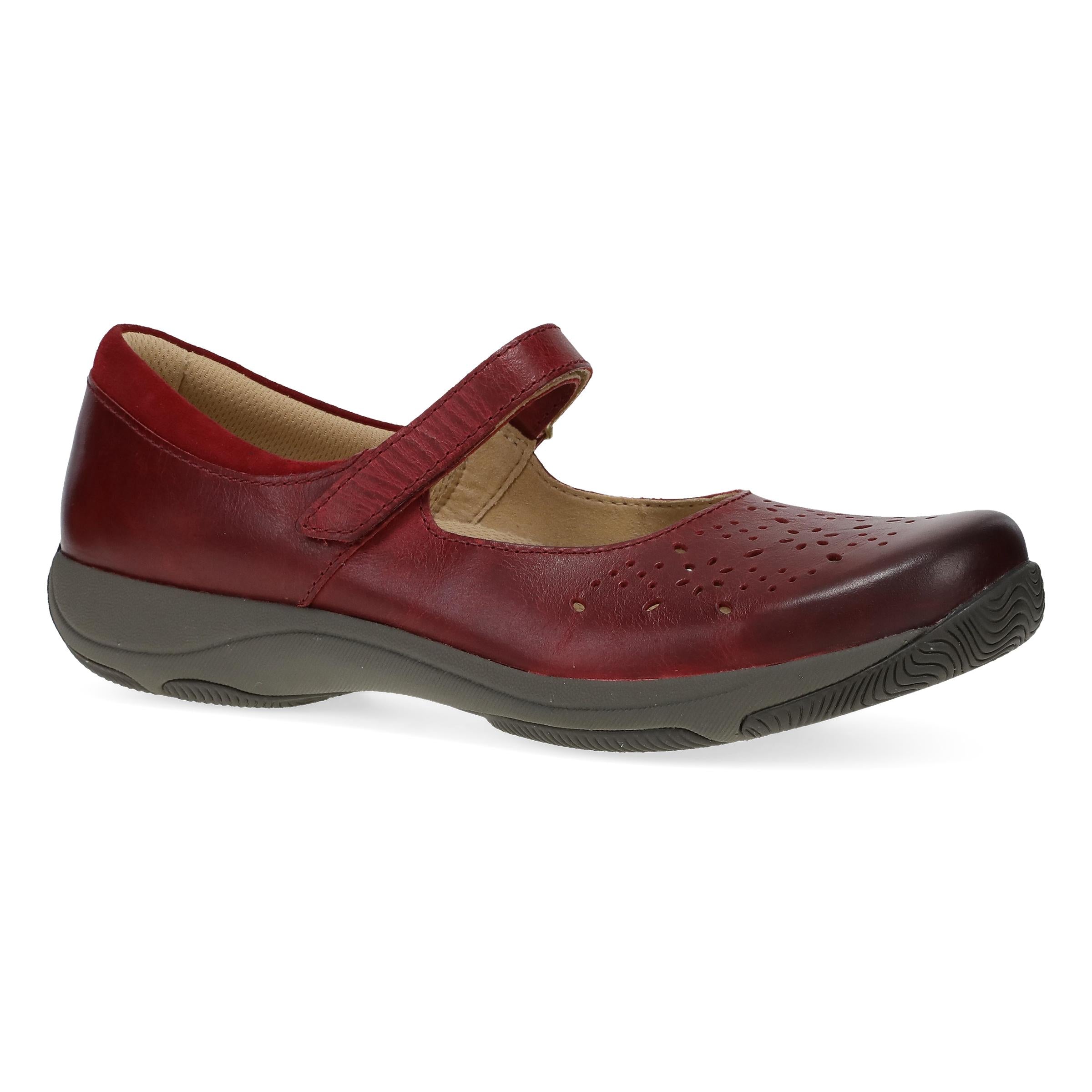 Stacy Wide Red Waxy Burnished Boots