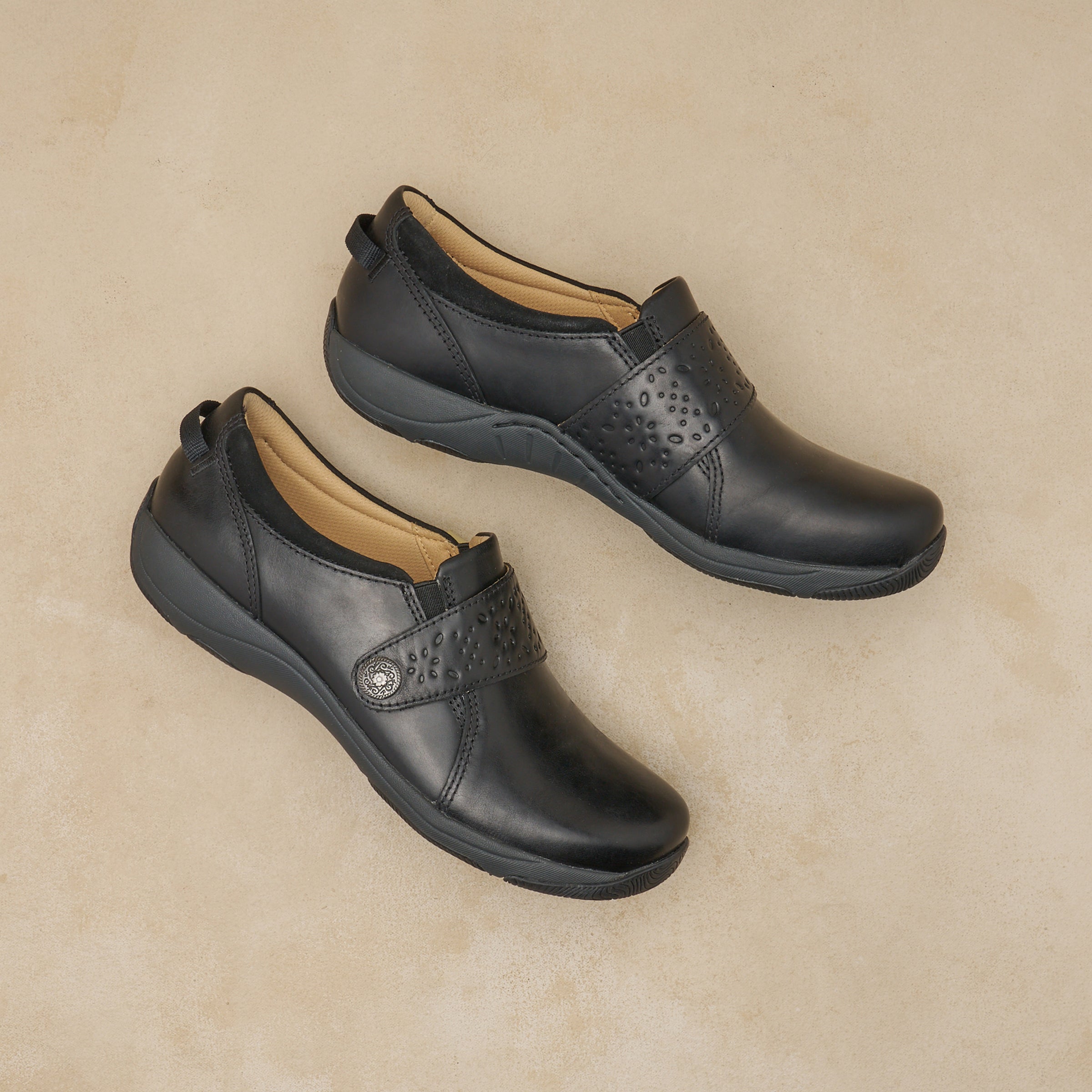 Black Waxy Burnished Leather by Sallie