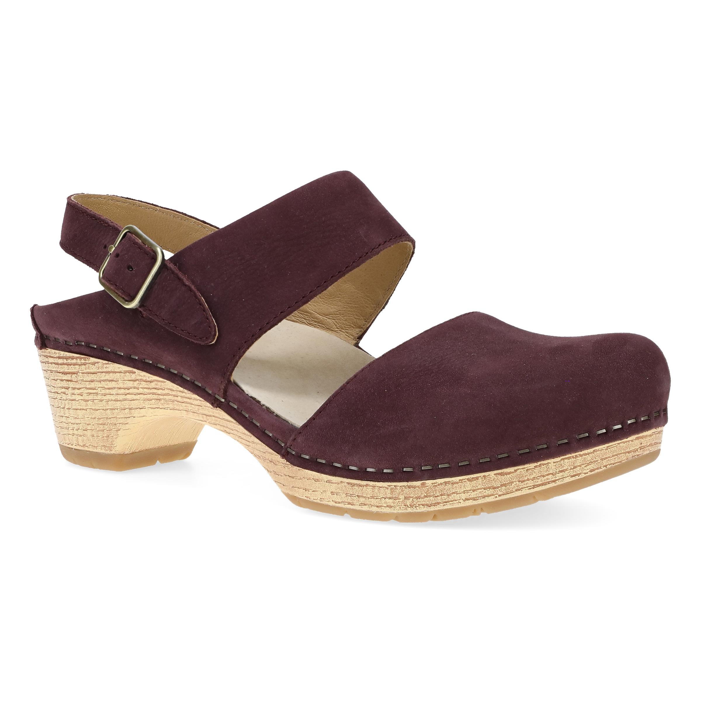 Lucia Nubuck Fig Milled Leather
