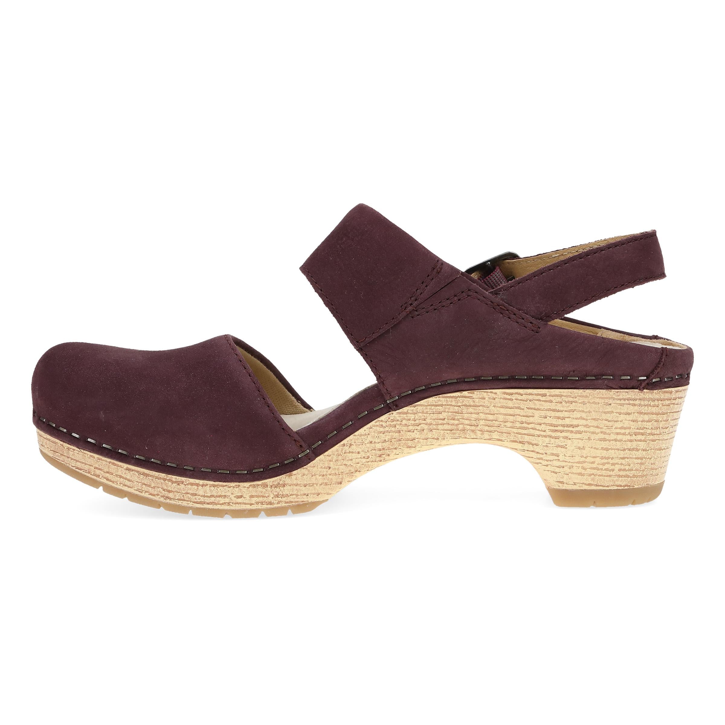 Lucia Nubuck Fig Milled Leather