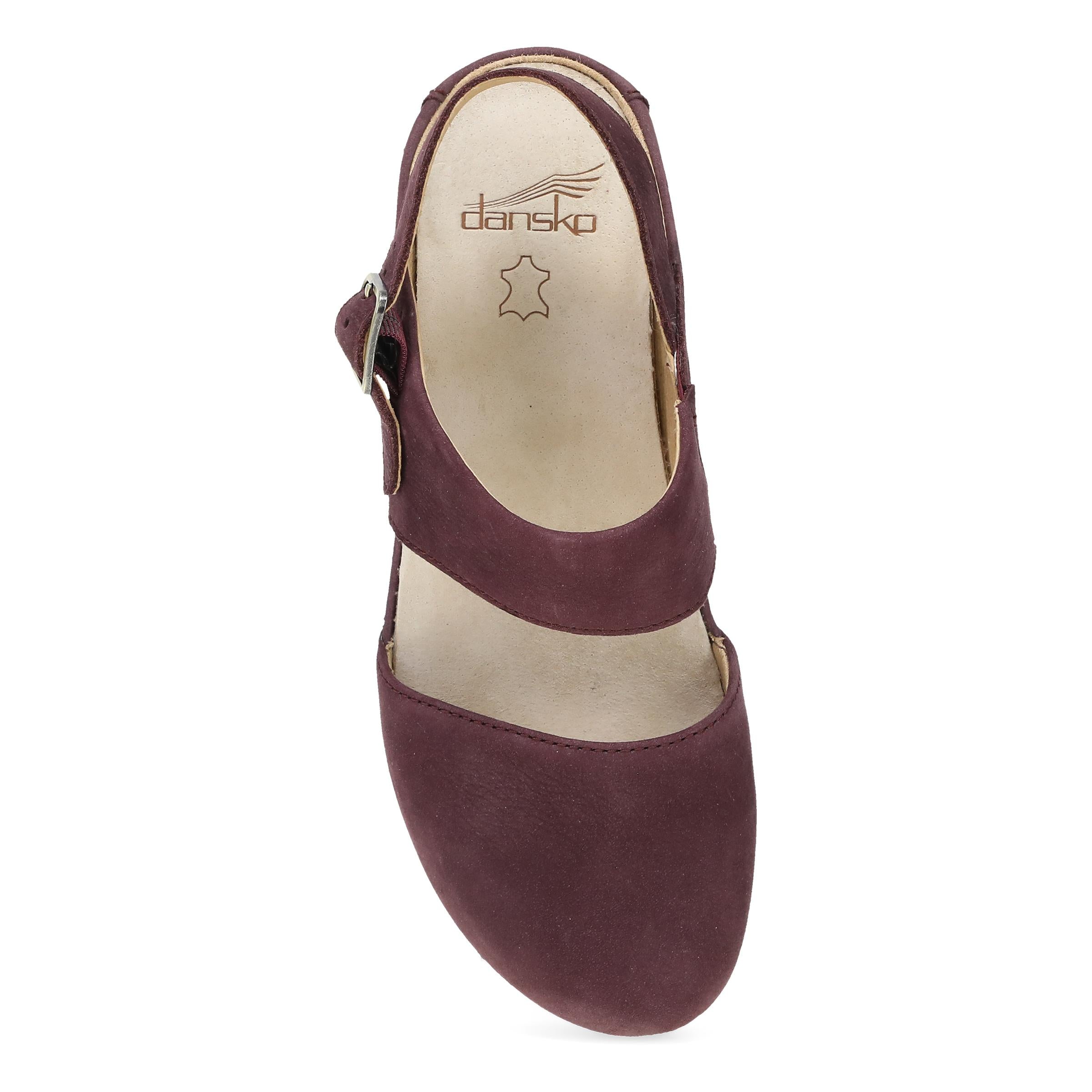 Lucia Nubuck Fig Milled Leather