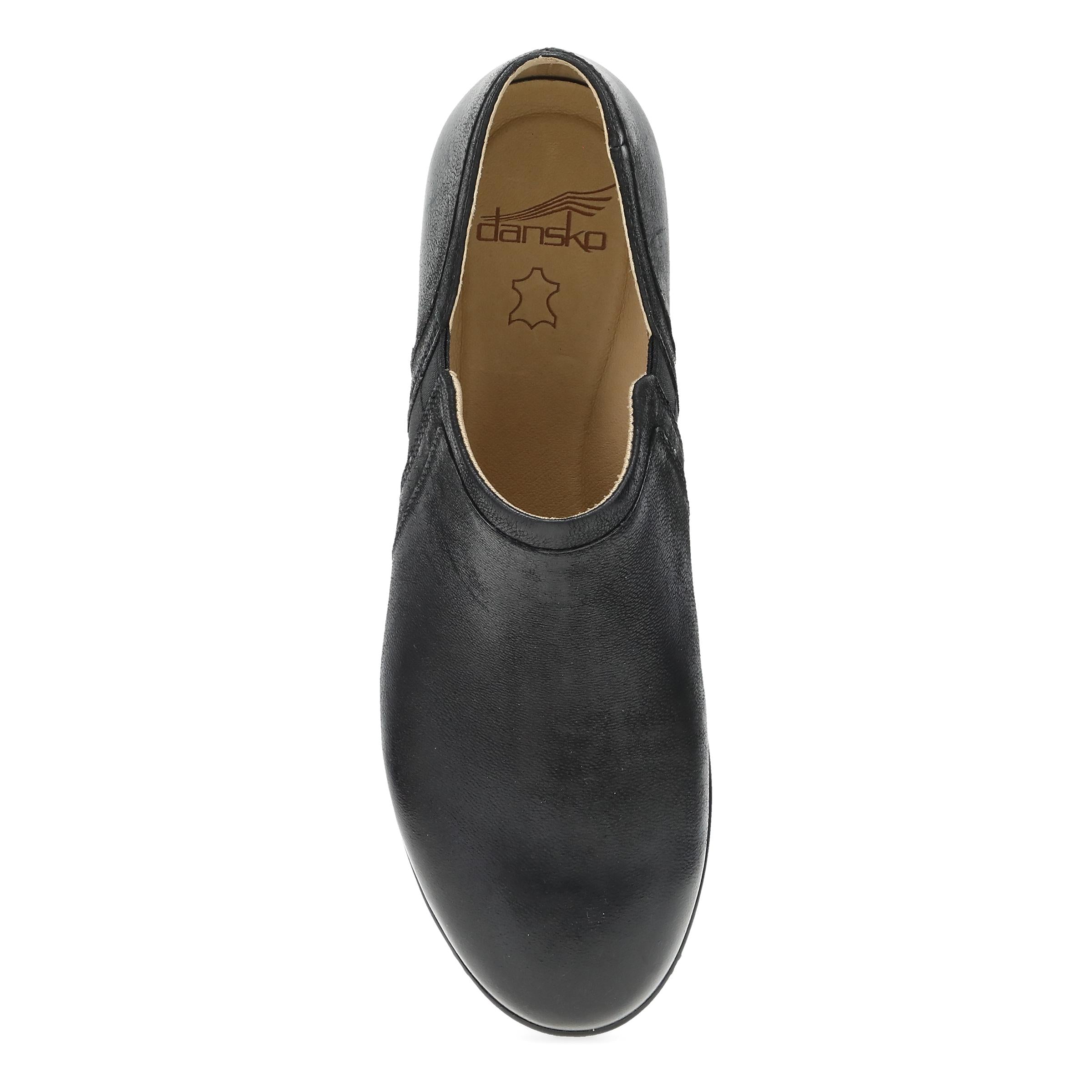 Black Burnished Nubuck Leather