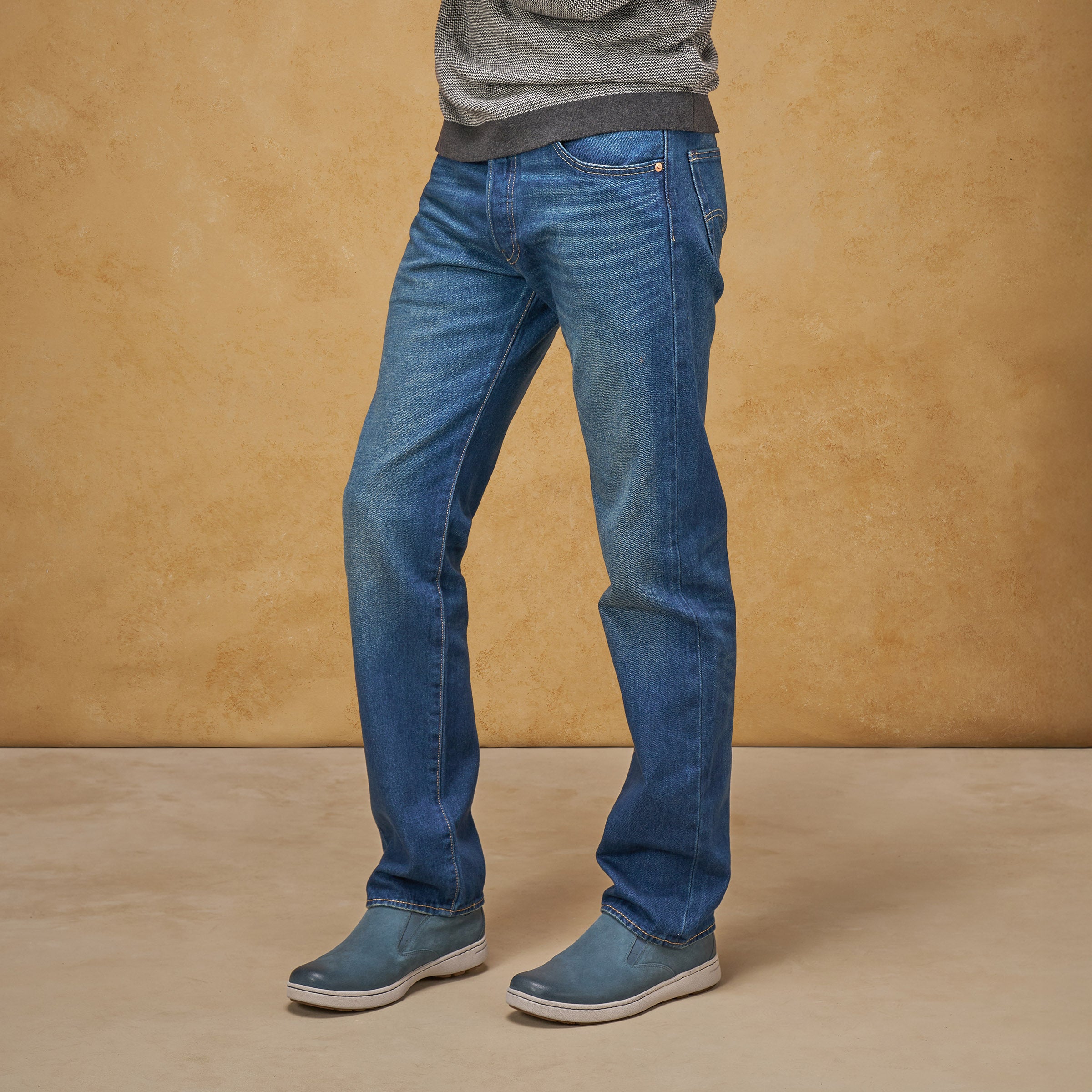 Trent Burnished Suede Denim Jacket