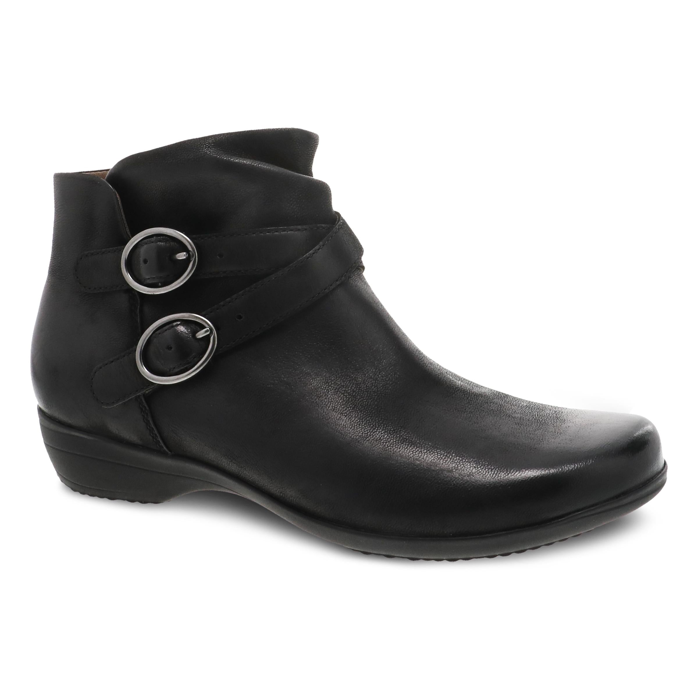 Black Burnished Nubuck Leather
