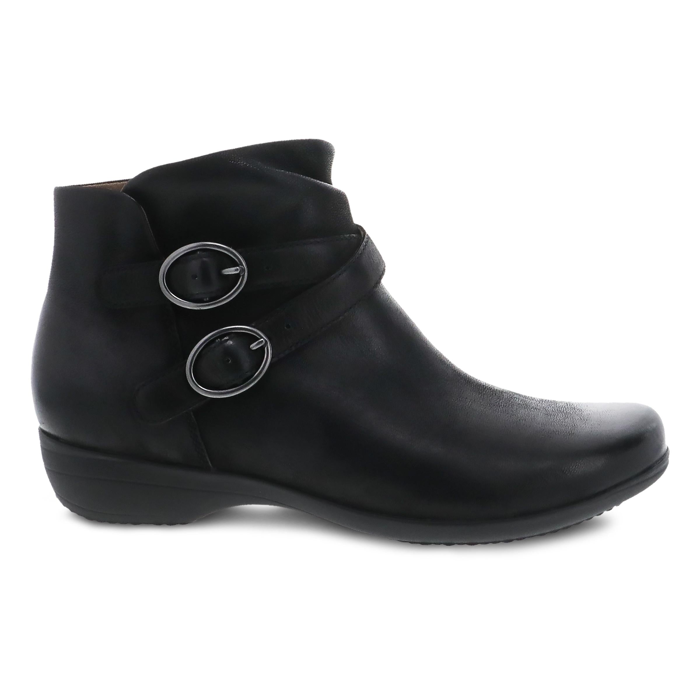Black Burnished Nubuck Leather