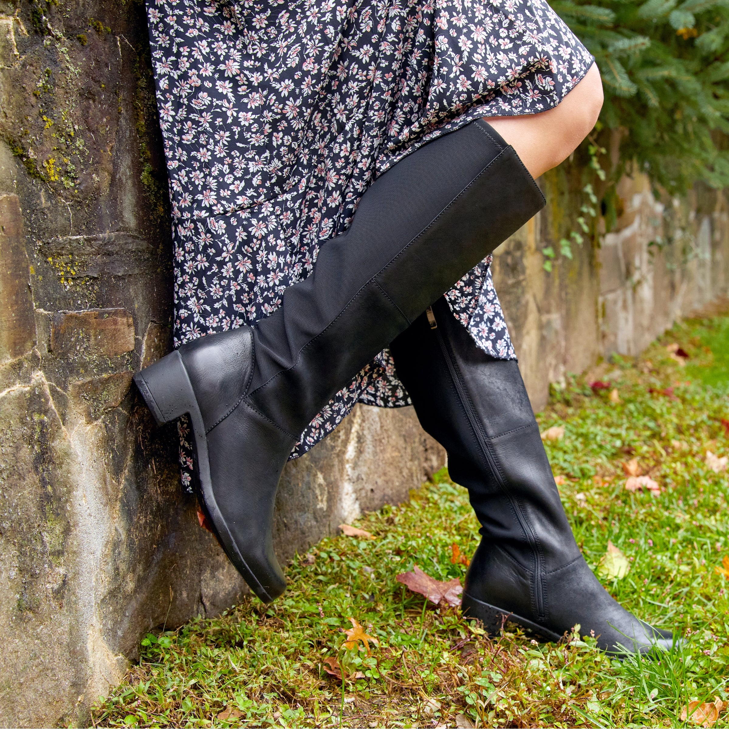 Celestine Black Nubuck Leather Shoes