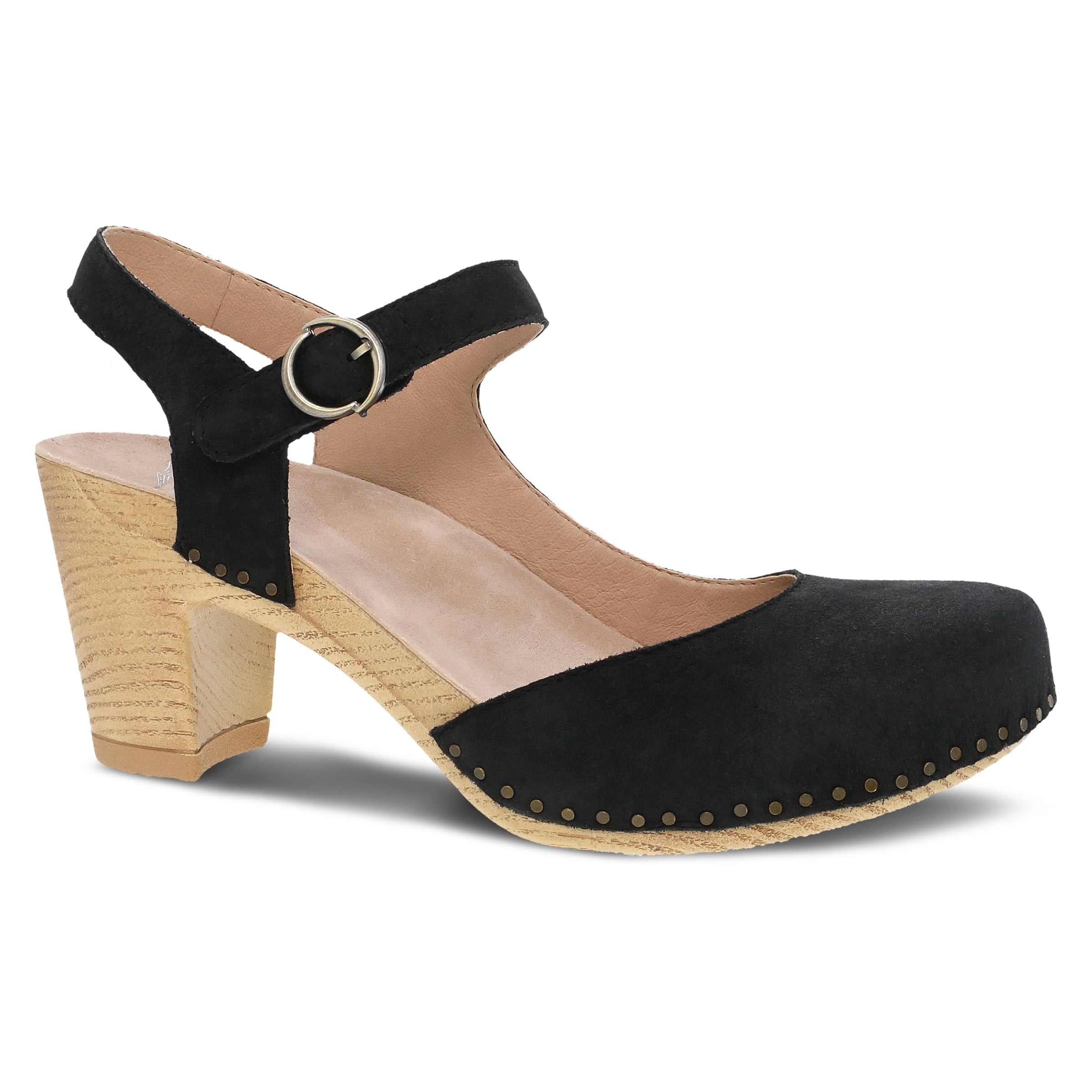 Black Milled Nubuck Leather Shoes