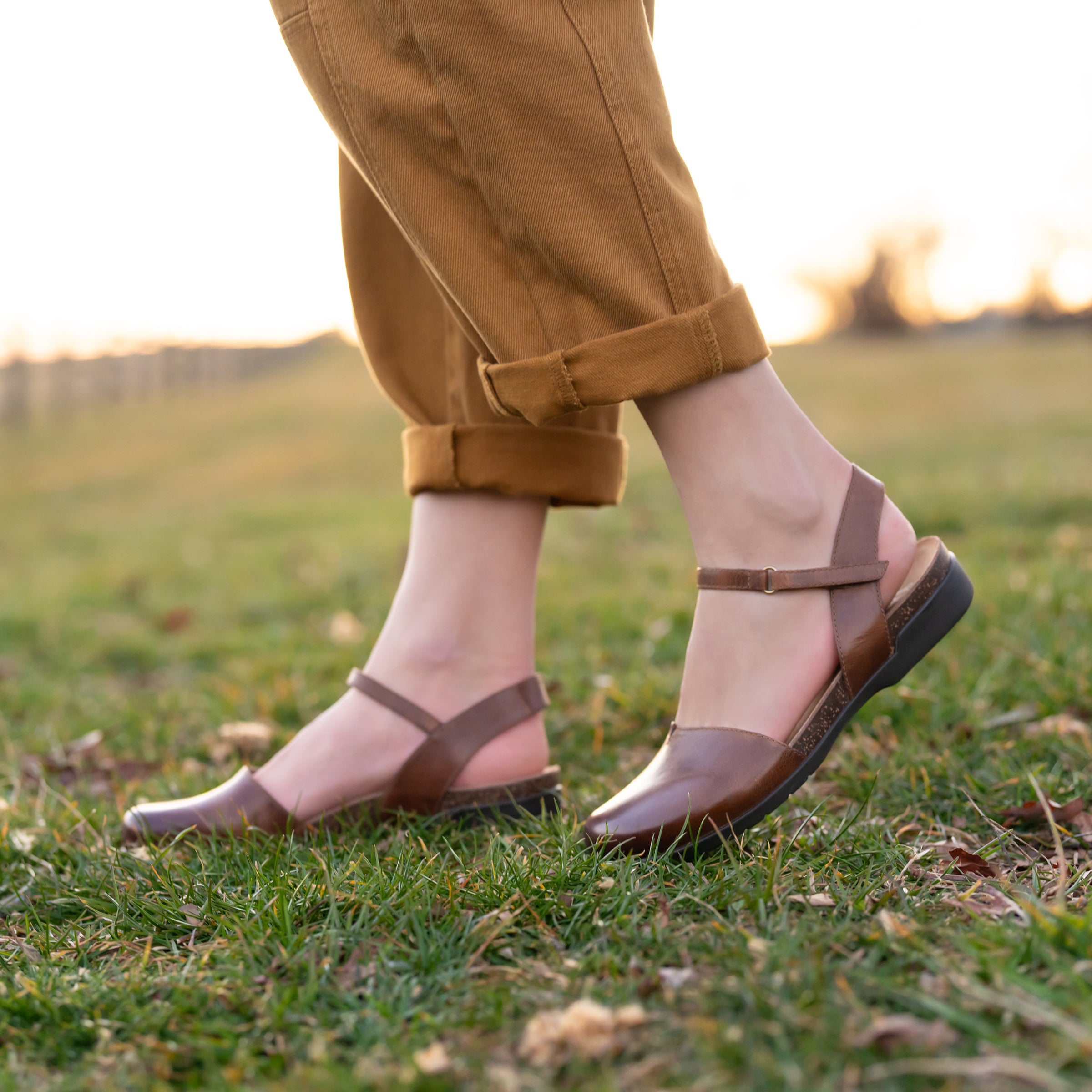Rowan Tan Waxy Burnished Shoes for Men